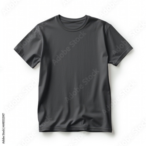 T-shirts flat lay mock up template, white background. dark grey.