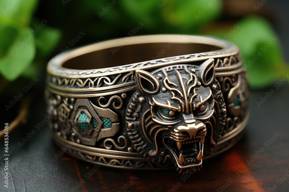 A close up of a ring on a table. AI image. A close up of a ring on a table. AI image.