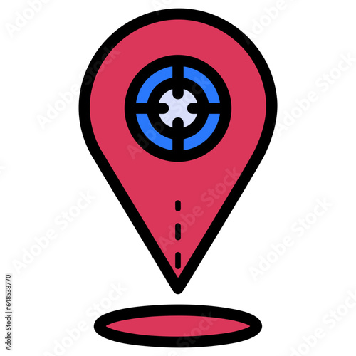 Business target success icon symbol vector image. Illustration of the arrow focus goal strategy design image