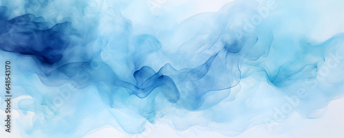 there is a blue and white painting of a cloud of smoke Generative AI