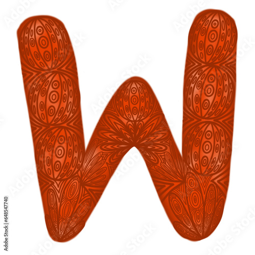 Wallpaper Mural Font W -  Creative hand drawn alphabet Torontodigital.ca