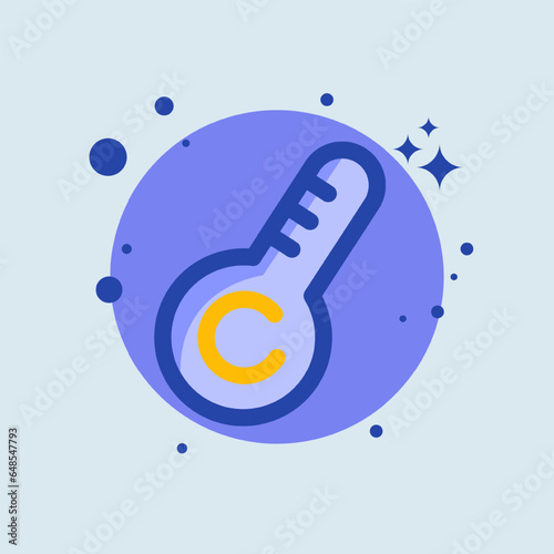 Temperature flat illustration. Celcius signs vector illustration.