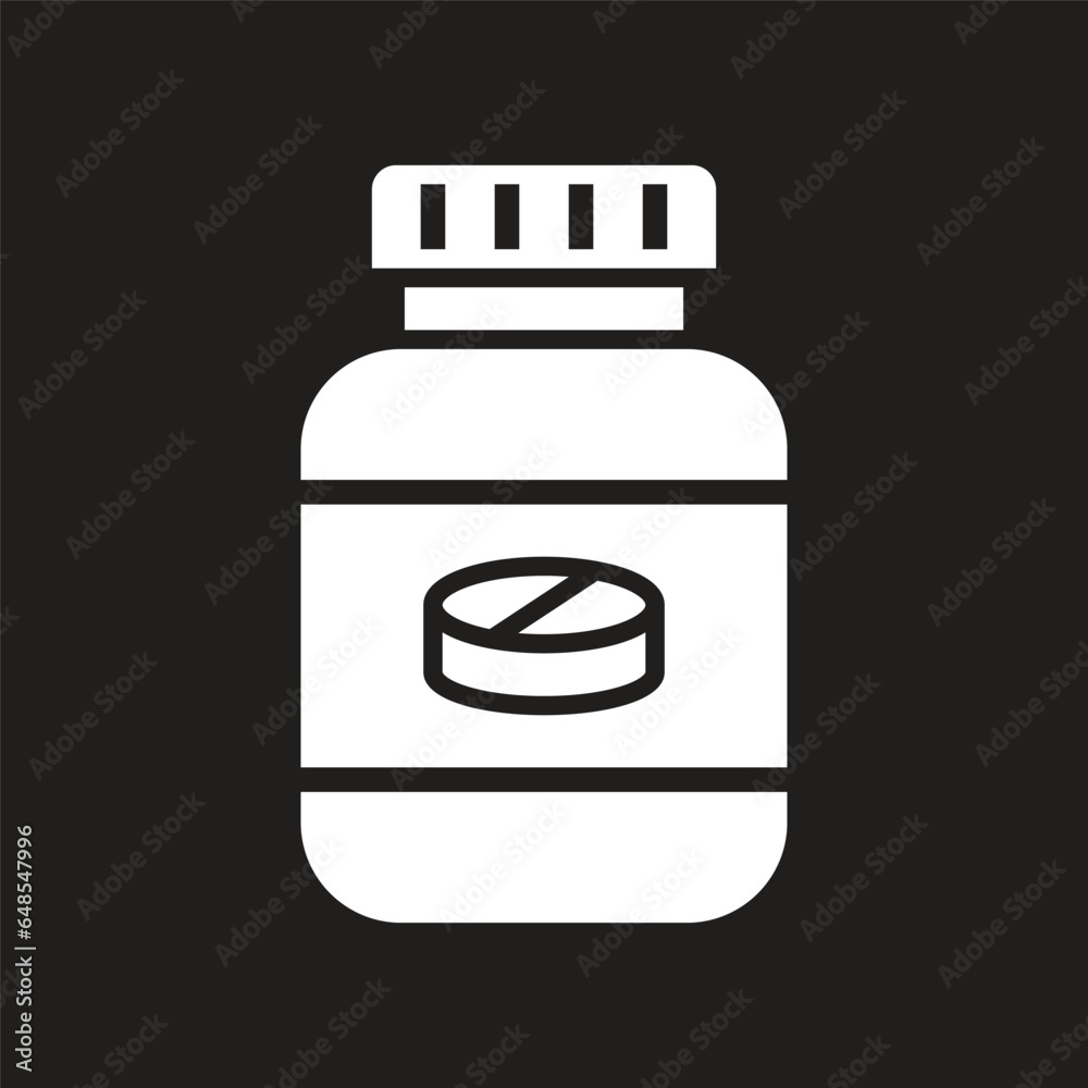 Fototapeta premium pill bottle icon simple design art eps 10