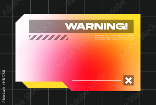 Futuristic pop up interface illustration. Video overlay element.