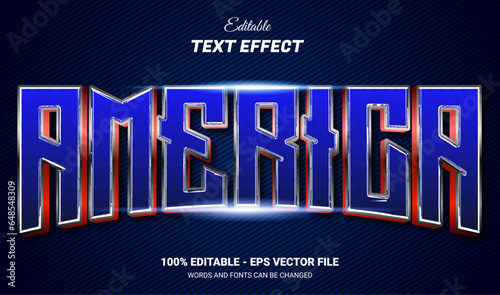 America editable text effect