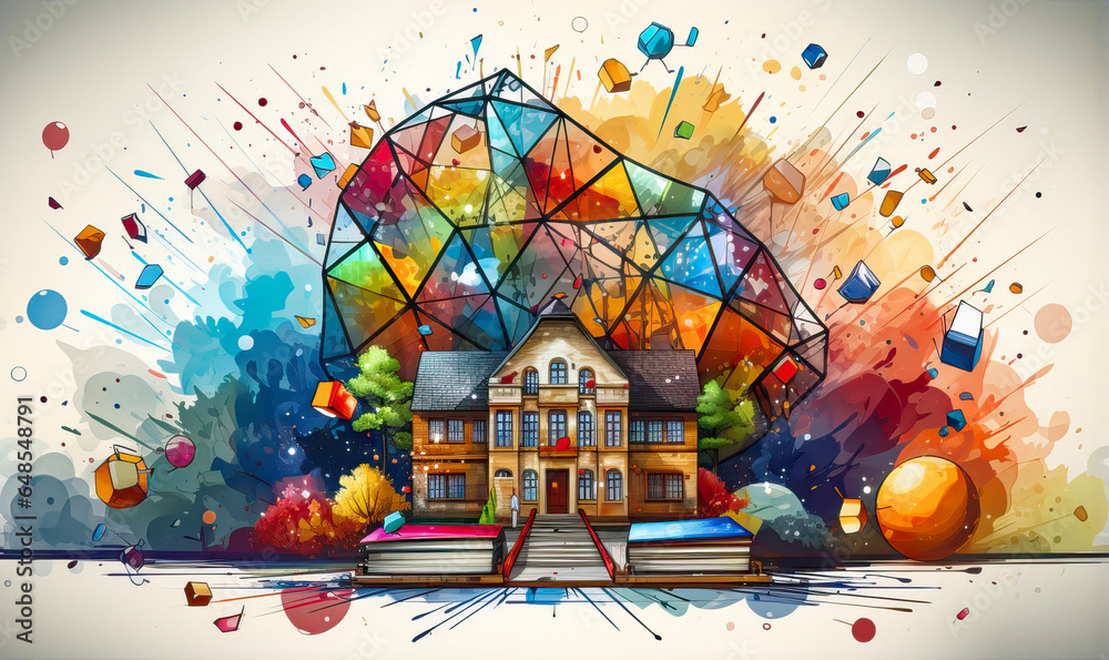 Obraz premium Back to School Digital Artwork: Creative Ideas and Inspirations for a Vibrant Start to the Academic Year