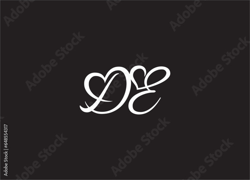 DE Letter Logo Design And Monogram Logo