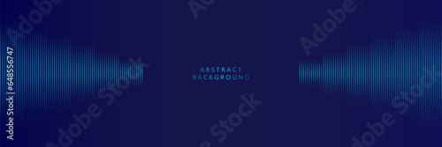 Abstract blue glowing lines shaped woven pattern on elegant blue background. modern concept.