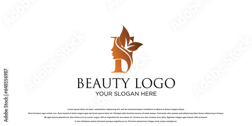Creative Beauty logo design with modern style| premium vector