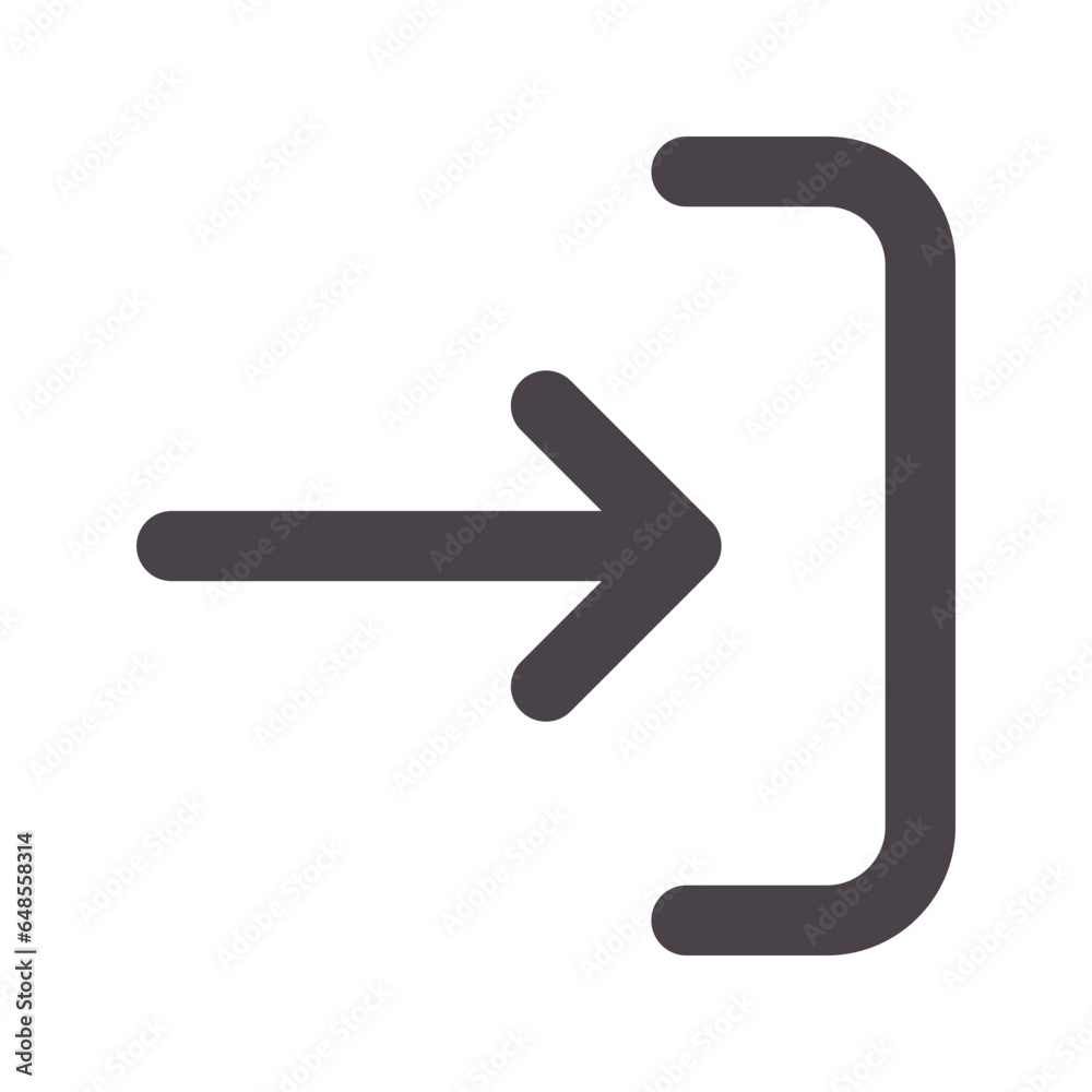 login flat line icon login flat line icon