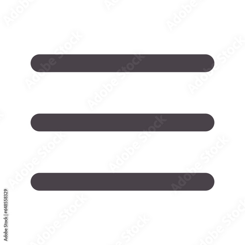 menu flat line icon