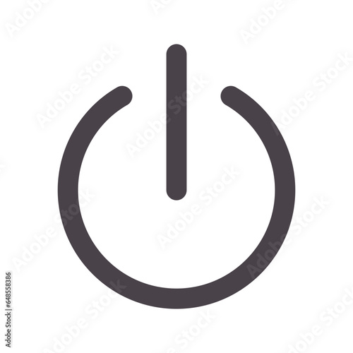 power off flat line icon