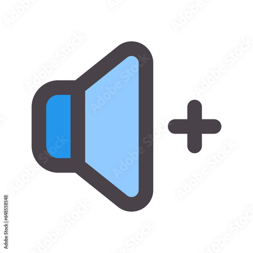 volume up flat line icon