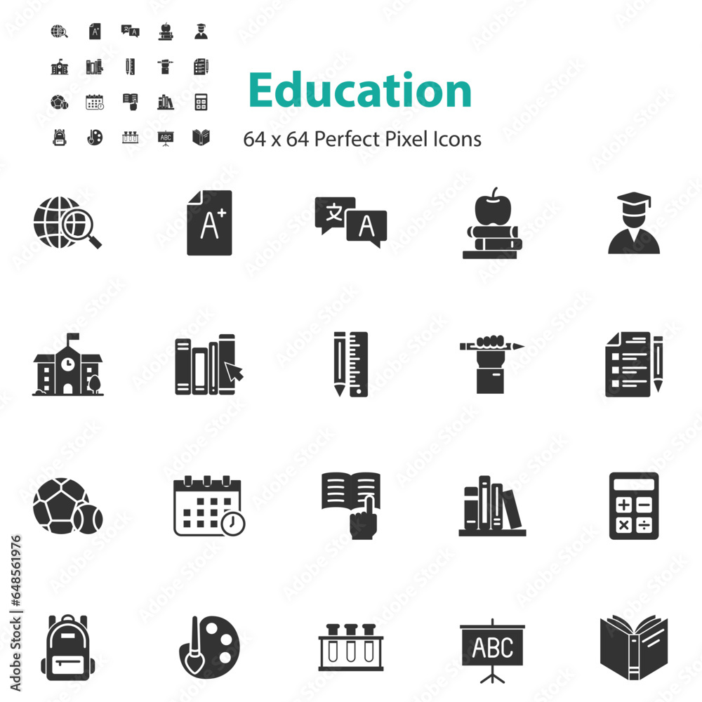 set of education icons, learning, knowledge set of education icons, learning, knowledge