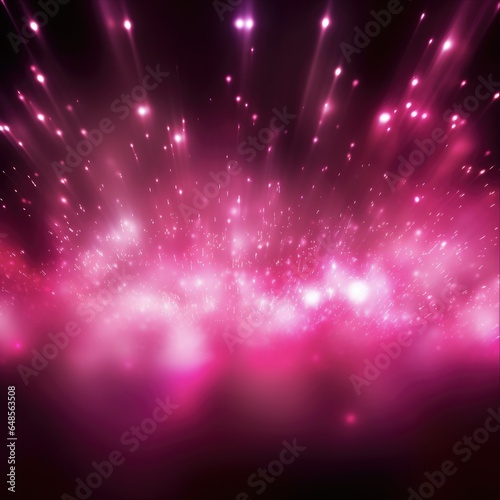 Abstract Pink Flare with Bokeh Light and Black Atmosphere - Vibrant Neon Glow with Motion and Blur Effect