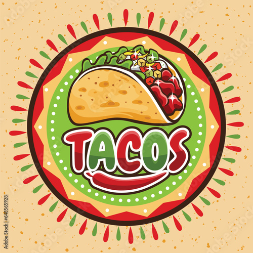 The Taco Logo Design Circle Shape of Cinco De Mayo photo