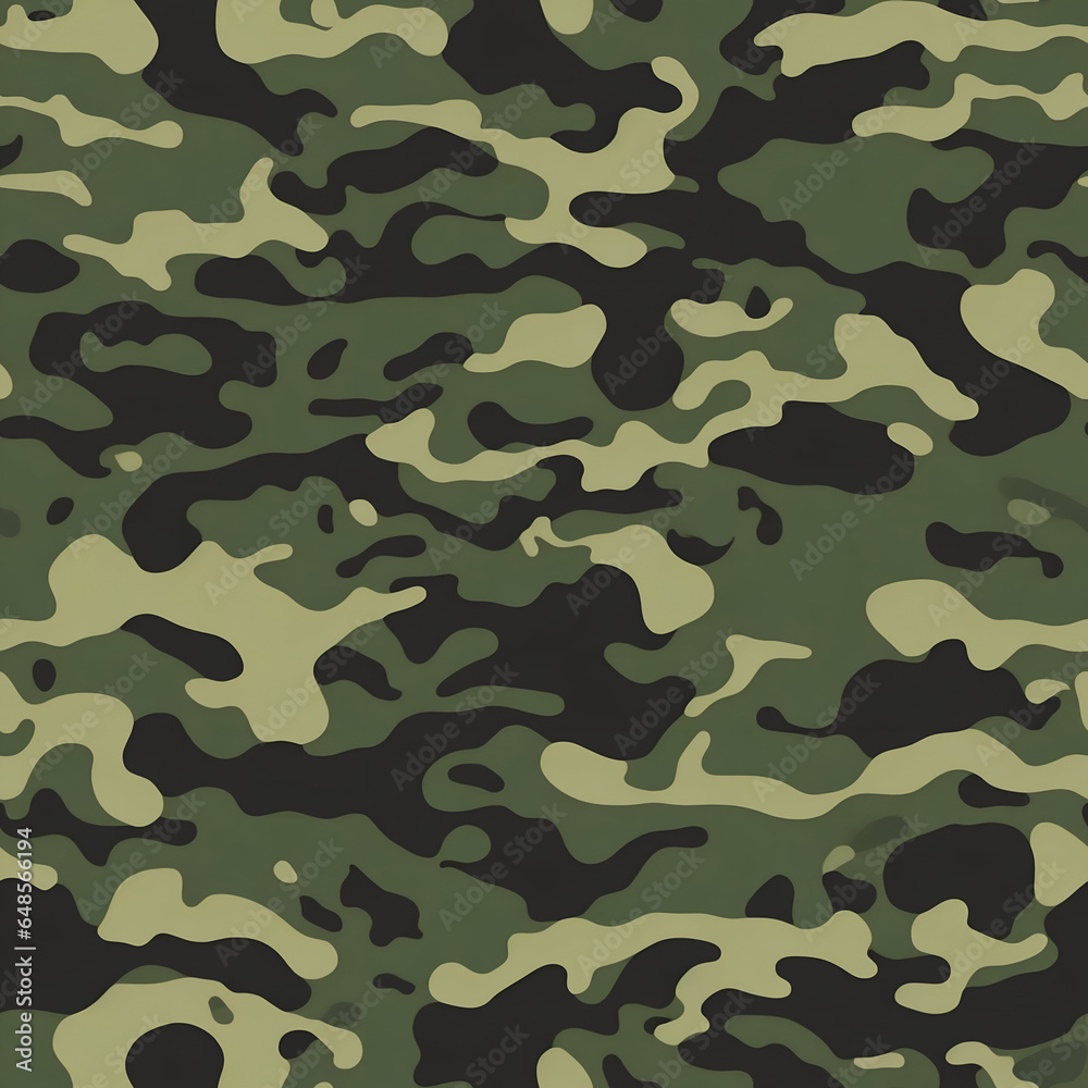 Fototapeta premium Camouflage military grunge pattern, generative ai