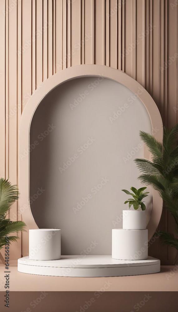 3D rendering exhibition with for product presentation generated by AI 3D rendering exhibition with for product presentation generated by AI