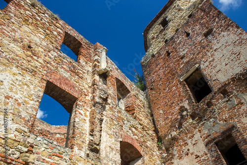 The ruins of Castle of Bishops in Siewierz, Poland photo