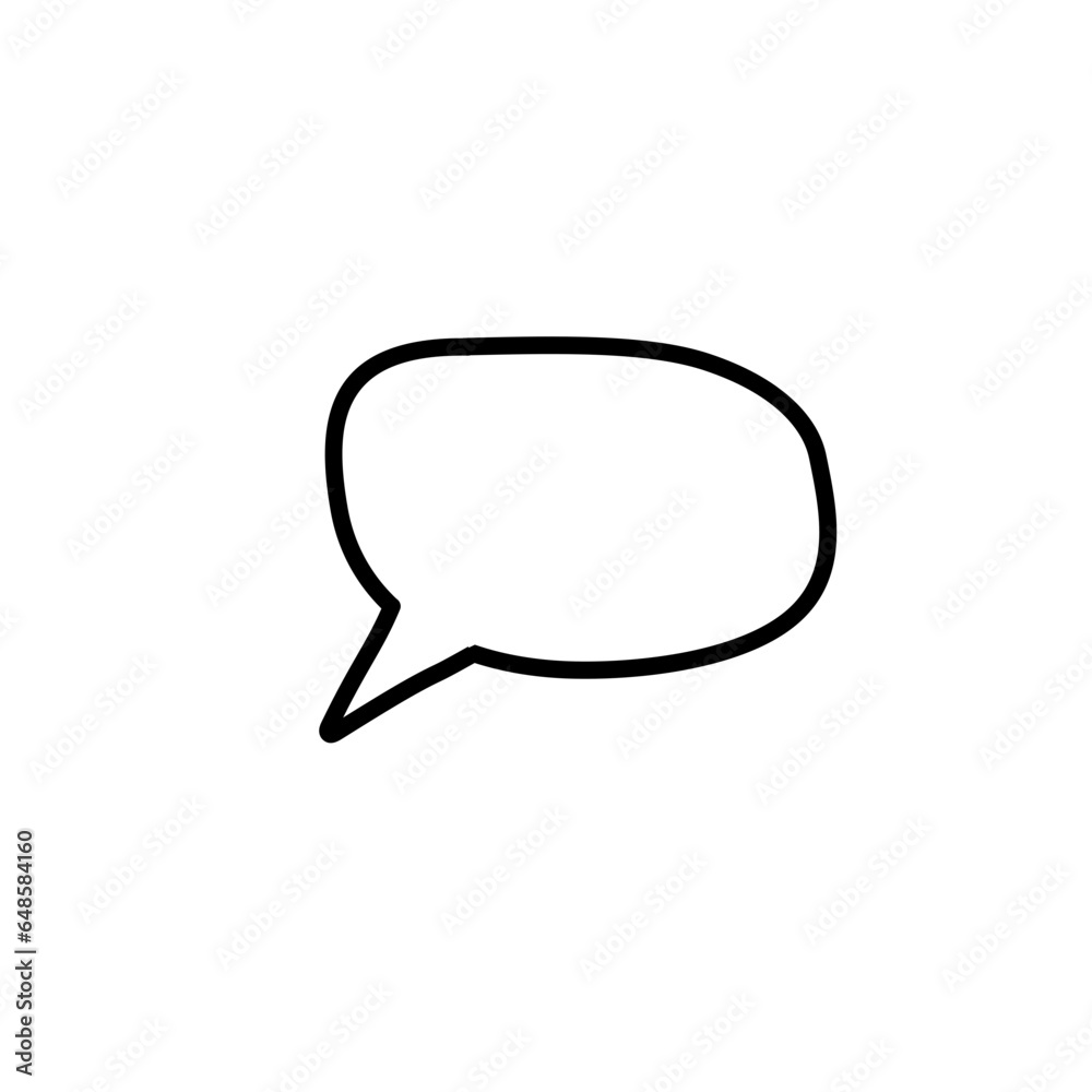 Fototapeta premium hand drawn speech bubble