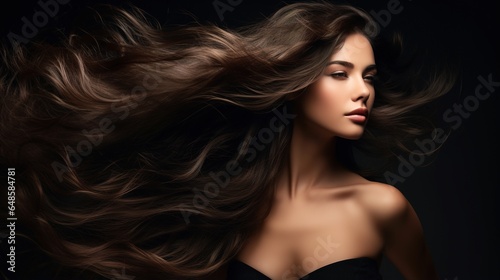 portrait of a woman with beautiful hair