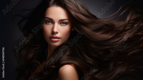 portrait of a beautiful woman with long hair
