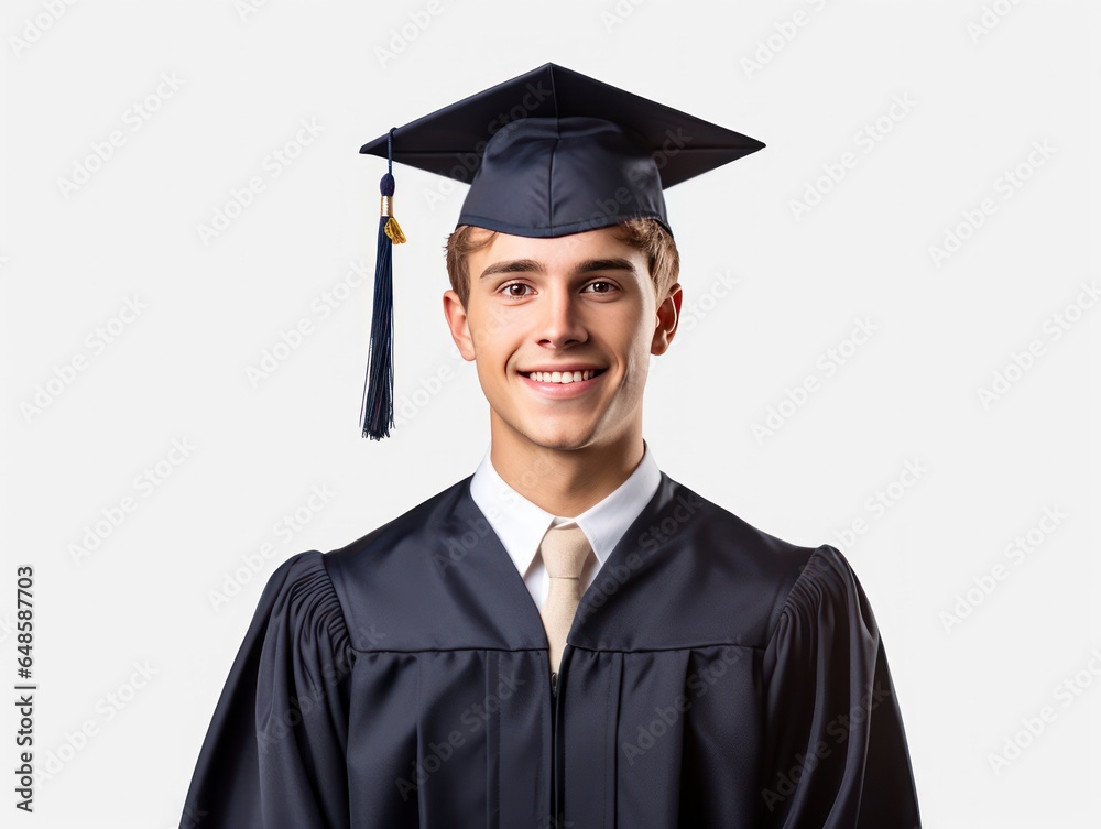Happy student graduate in college or school