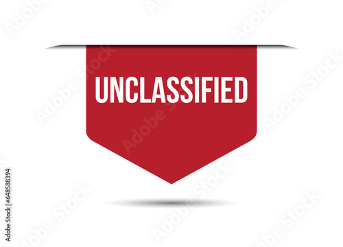 unclassified red vector banner illustration isolated on white background