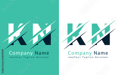 KN Letter Logo Vector Design Concept Elements