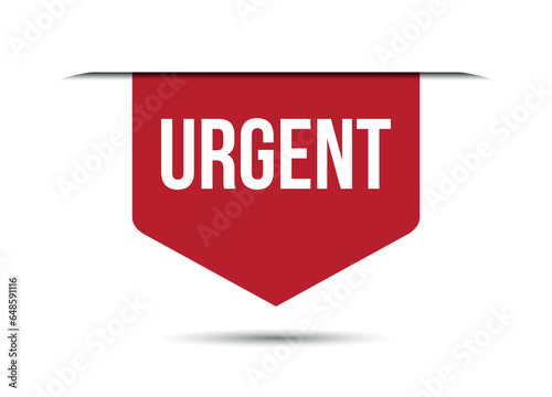 urgent red banner design vector illustration