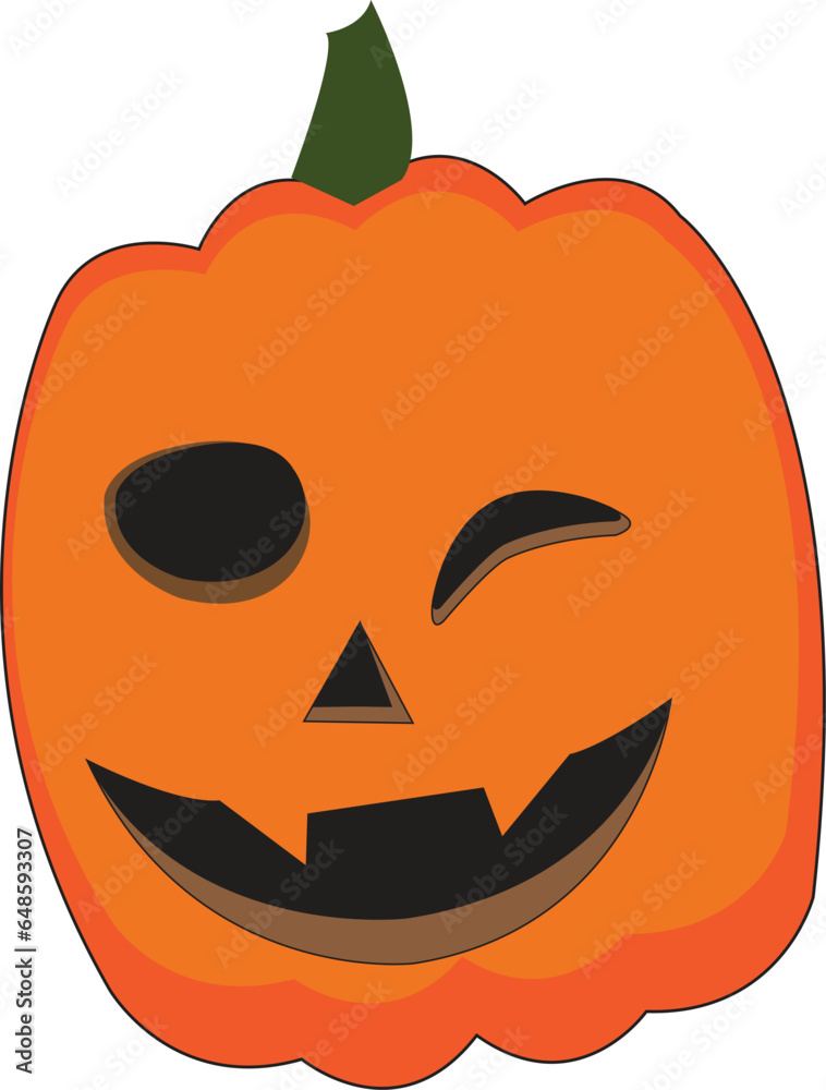 Smiling halloween pumpkin.
Smiling halloween pumpkin.