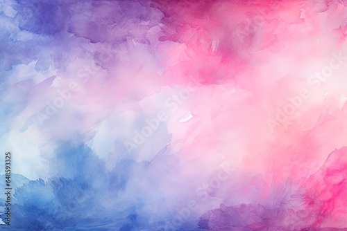 watercolor illustration abstract ombre background pastel blue purple pink, aquarelle texture for design