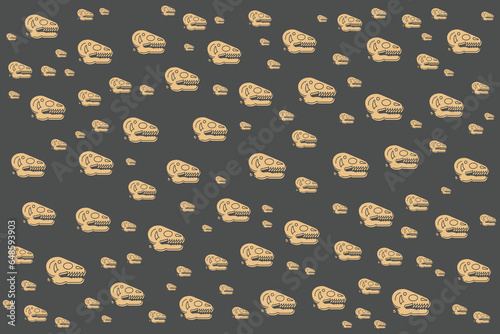 Paleontology cartoon pattern
