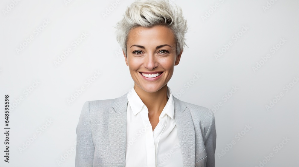 portrait of a business woman on white background. generative ai portrait of a business woman on white background. generative ai