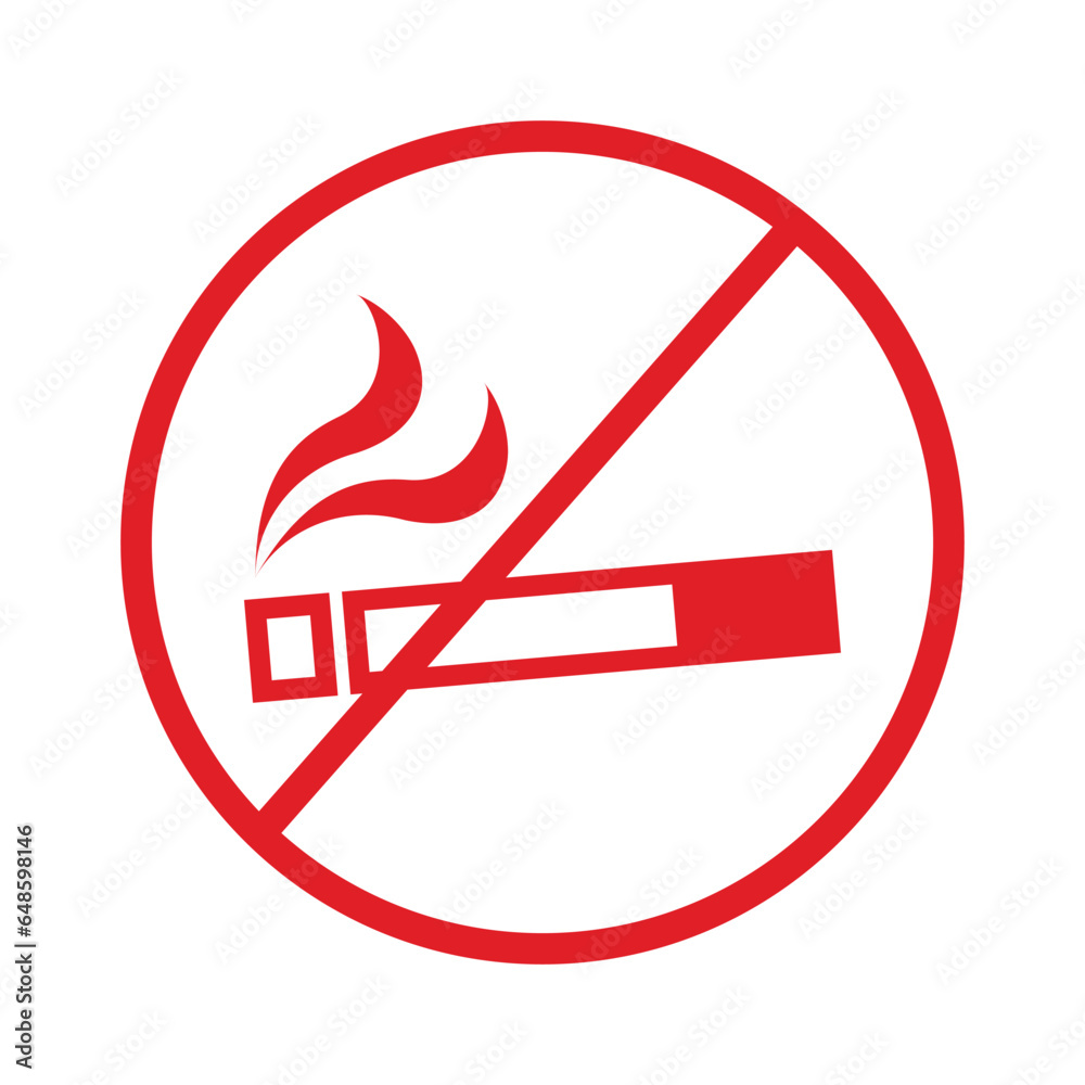 no smoking area sign icon vector logo in flat and trendy style