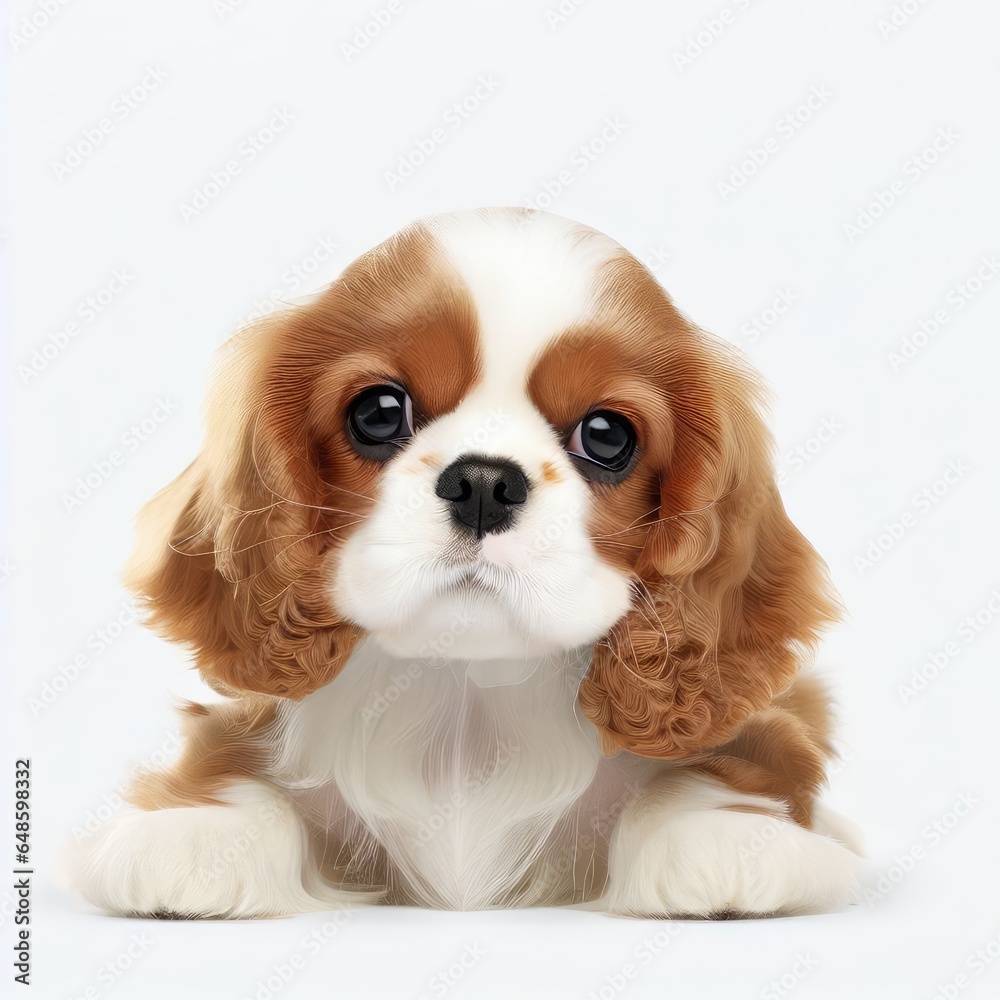 Cavalier King Charles Spaniel's Graceful Beauty, Generative AI Cavalier King Charles Spaniel's Graceful Beauty, Generative AI
