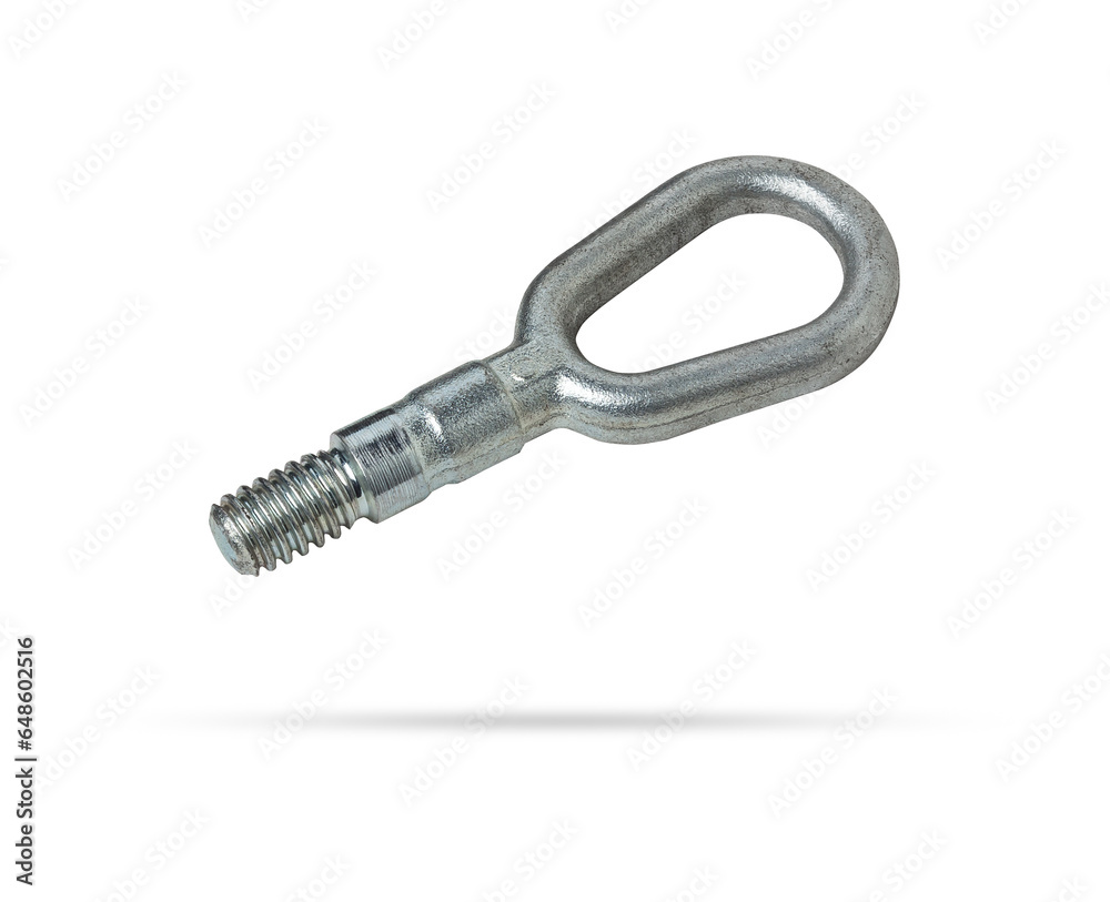 Car towing eyelet with thread on a white isolated background Car towing eyelet with thread on a white isolated background