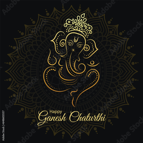 Happy Ganesh Chaturthi Vector design template, festival , indain, ganpati,