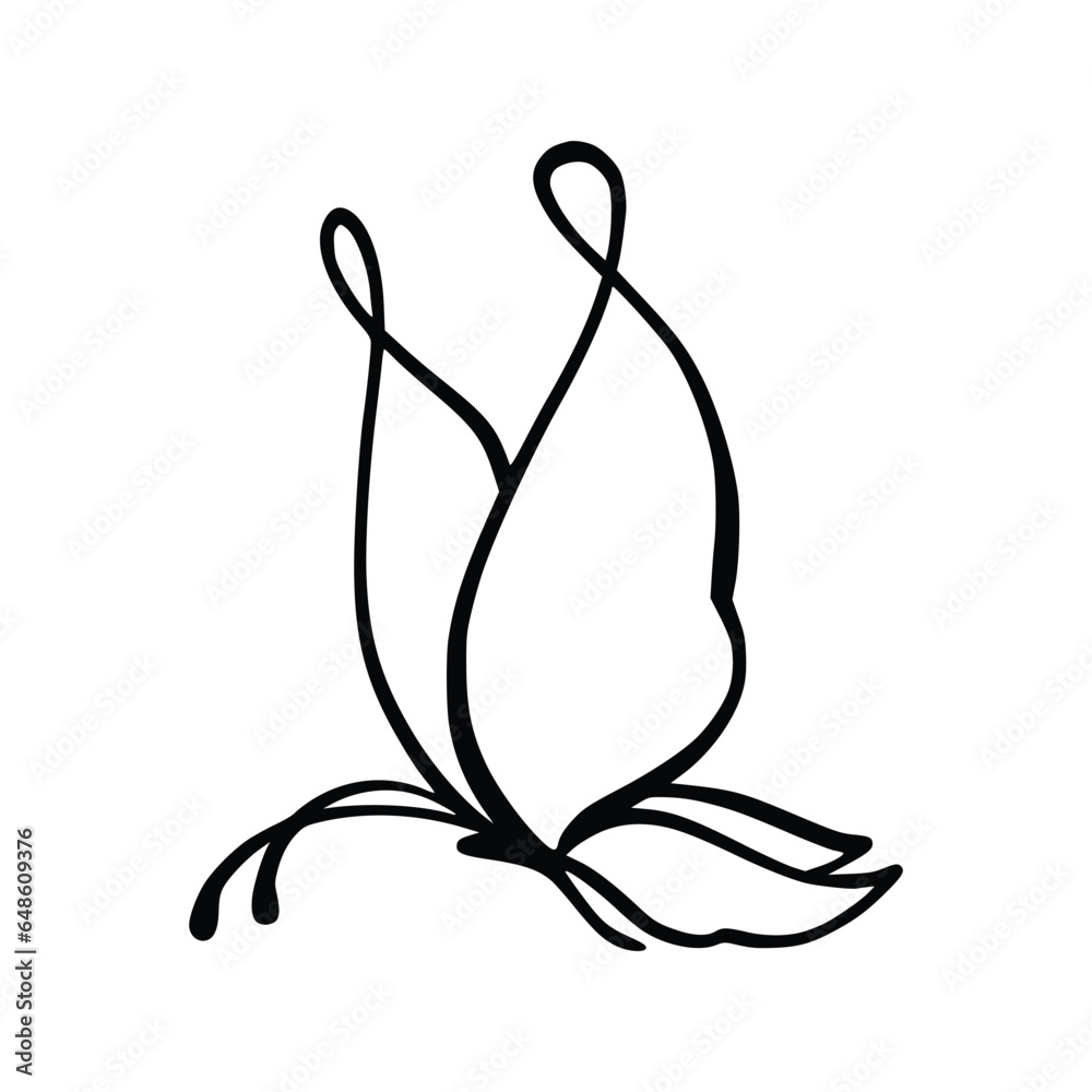 Butterfly line art. Simple minimal butterfly line tattoo icon logotype Butterfly line art. Simple minimal butterfly line tattoo icon logotype