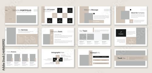 Design Portfolio Presentation template, Used for modern Presentations, company profiles, annual reports, pitch decks, proposals, portfolios, business and marketing