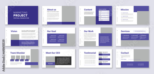 Project Proposal Presentation template, Used for modern Presentations, company profiles, annual reports, pitch decks, proposals, portfolios, business and marketing