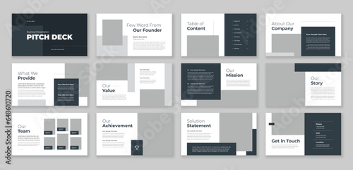 Business Pitch Deck Presentation template, Used for modern Presentations, company profiles, annual reports, pitch decks, proposals, portfolios, business and marketing