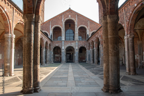 Basilica of Sant'Ambrogio, ancient church in Milan, Italy, Europe © robodread
