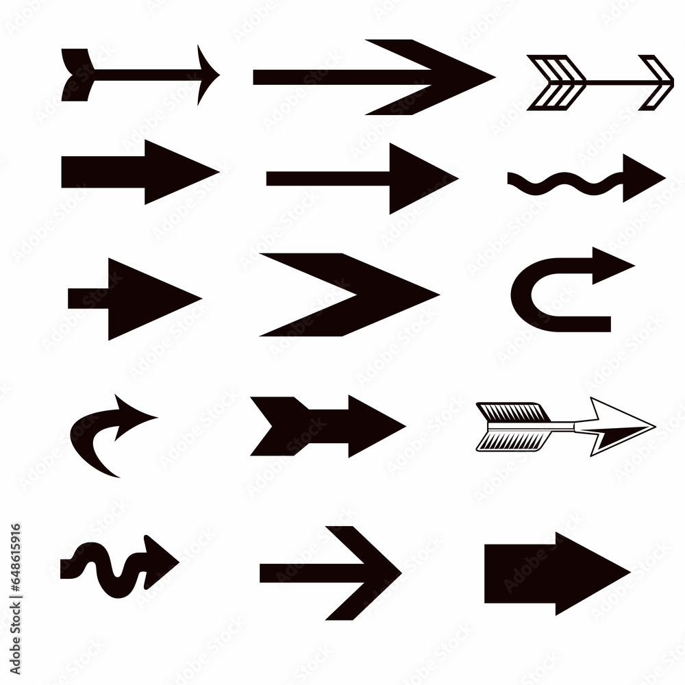 Arrows set.Arrow icon collections.Arrow right hand style isolated with white background arrows stock Arrows set.Arrow icon collections.Arrow right hand style isolated with white background arrows stock