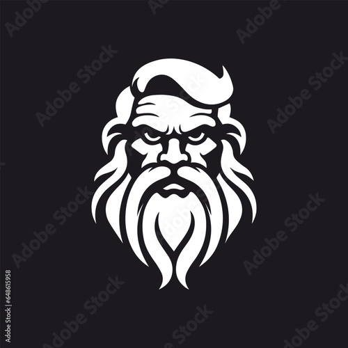 beard man mascot logo vector