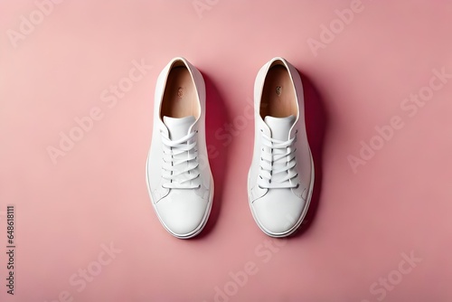 ballet shoes on a wooden background