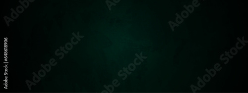 Dark black green chalk board and grunge banner background. Education and reading concept classroom board and wall texture background. Abstract blackboard background copy space.