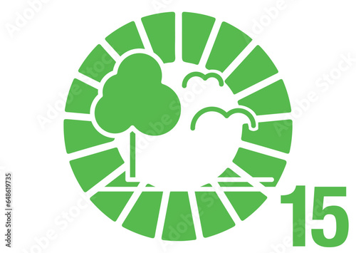 The Global Goals Sustainability Development 15 Fifteen Life on Land Green