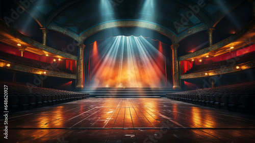 Theater stage light background.