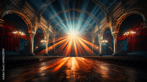 Theater stage light background.